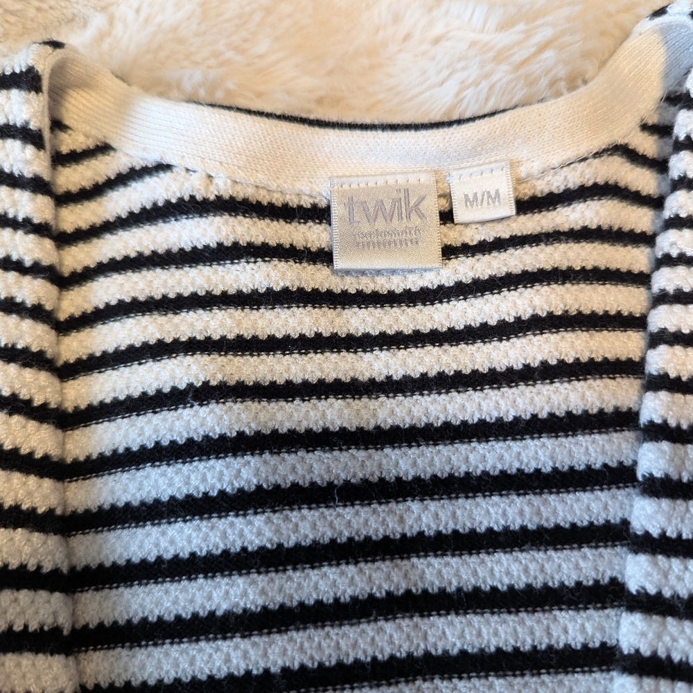 2/$20 Twik Monochrome Striped Cardigan - Picture 6 of 7